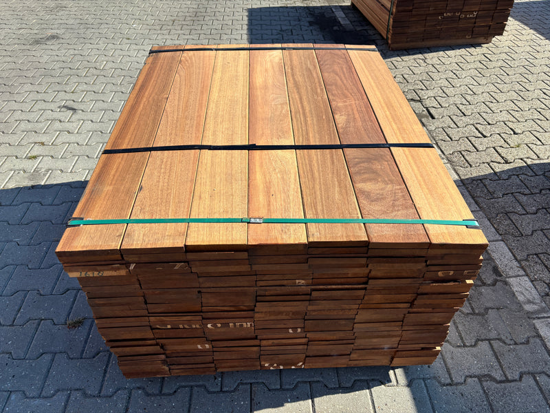 Guyana Teak Planken Geschaafd 21x145mm - Lengte 125cm, 189 stuks