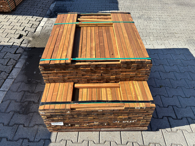 Guyana Ipé Latten Geschaafd 25x40mm - Lengte 100-125cm, 364 stuks