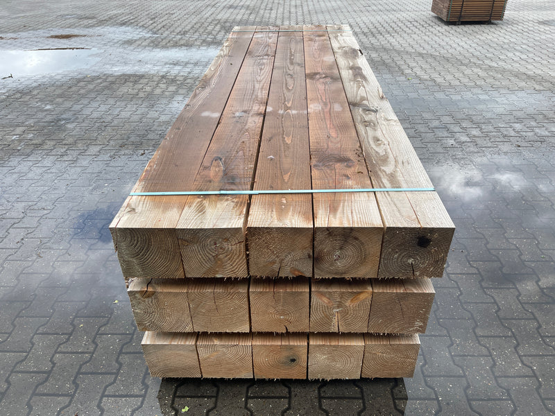 Douglas Balken Fijnbezaagd 200x200mm - Lengte 300cm, 15 stuks