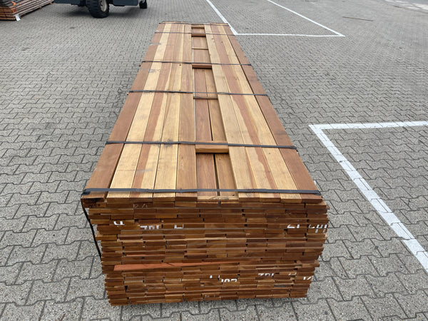 Guyana Ipé Geschaafd 21x90mm (Country Grade) - lengte 13/395cm, 73/430cm