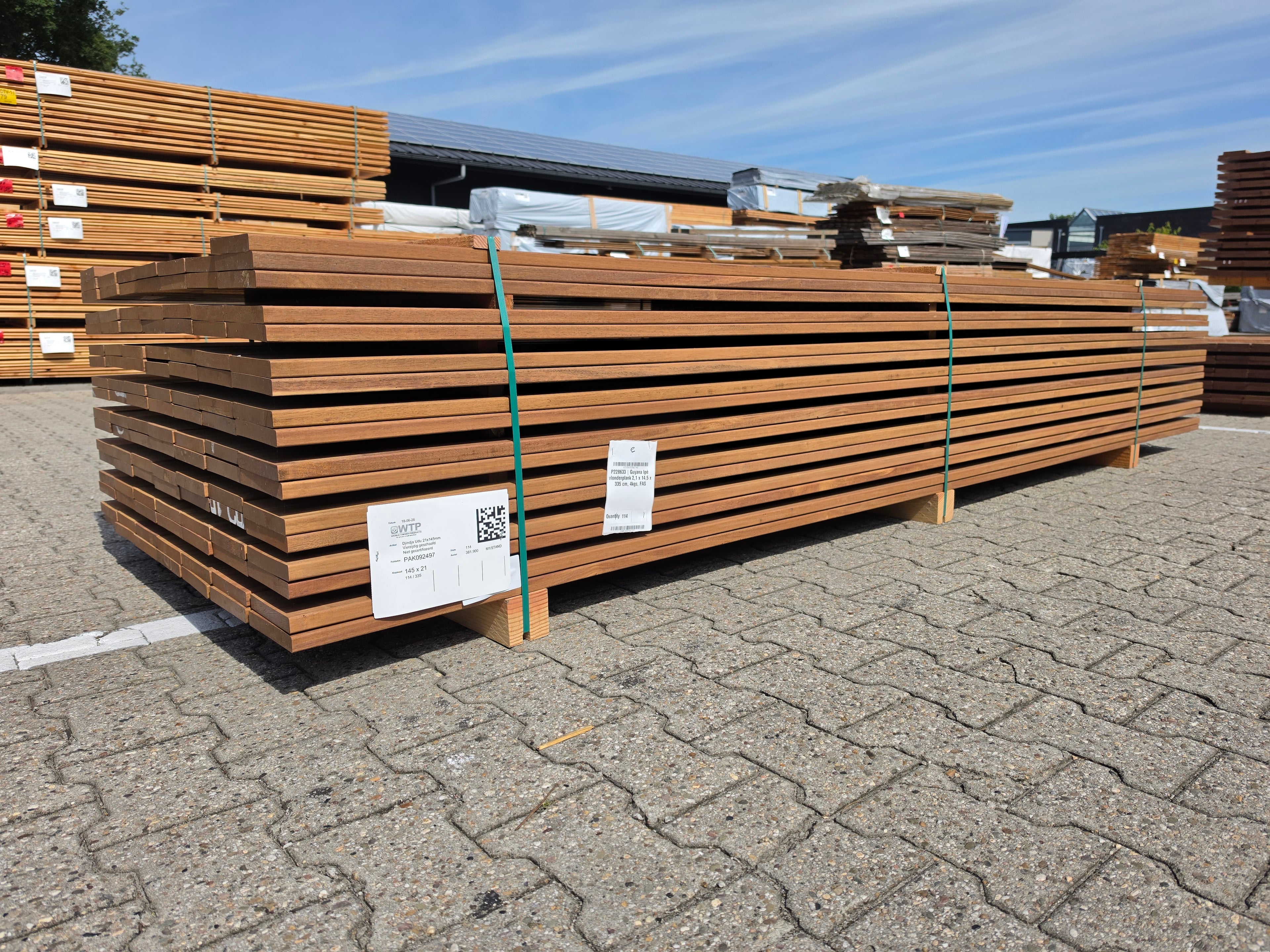 Guyana Ipé Planken Geschaafd - Lengte 335cm, 114 stuks