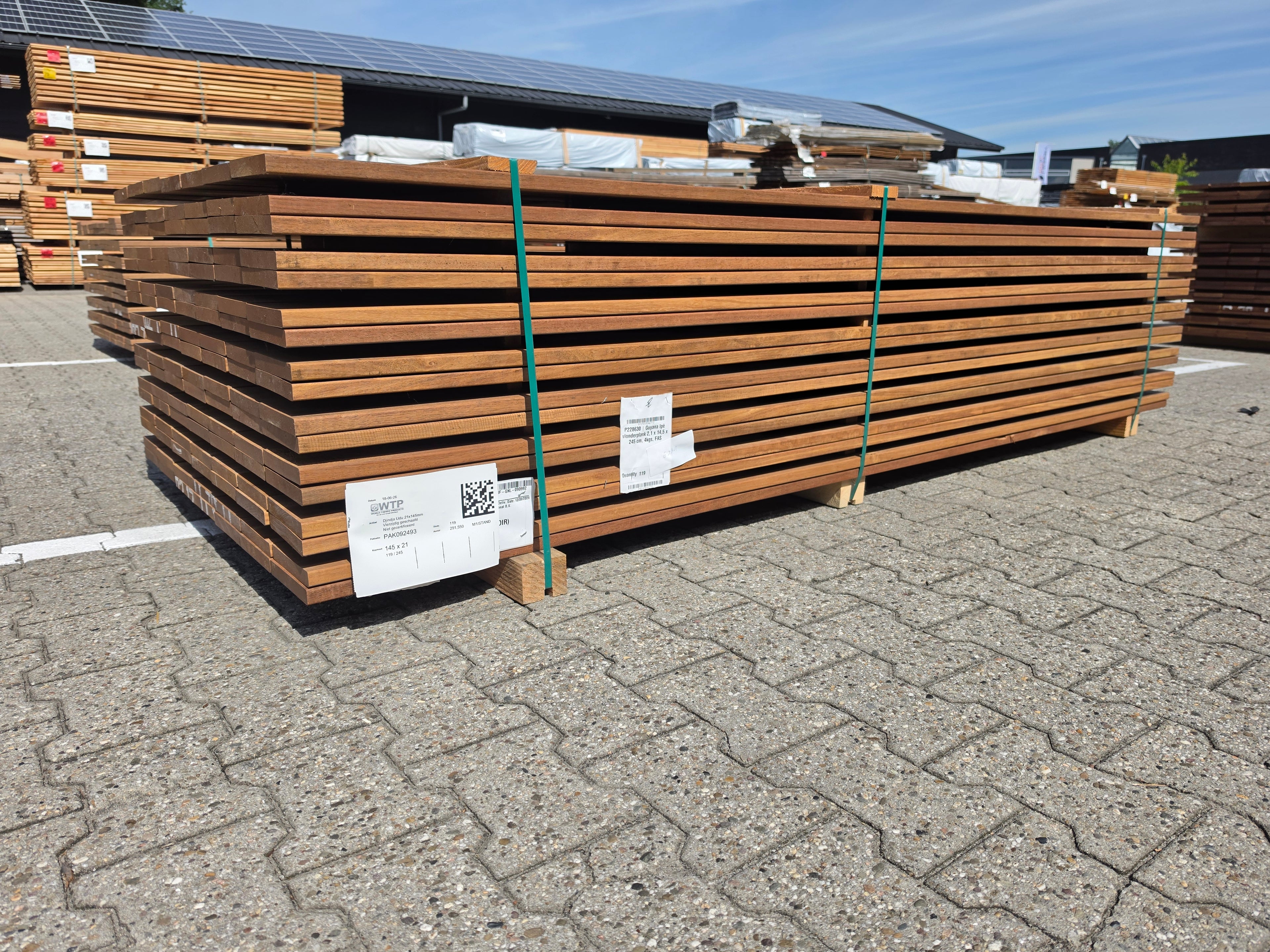 Guyana Ipé Planken Geschaafd - Lengte 245cm, 119 stuks