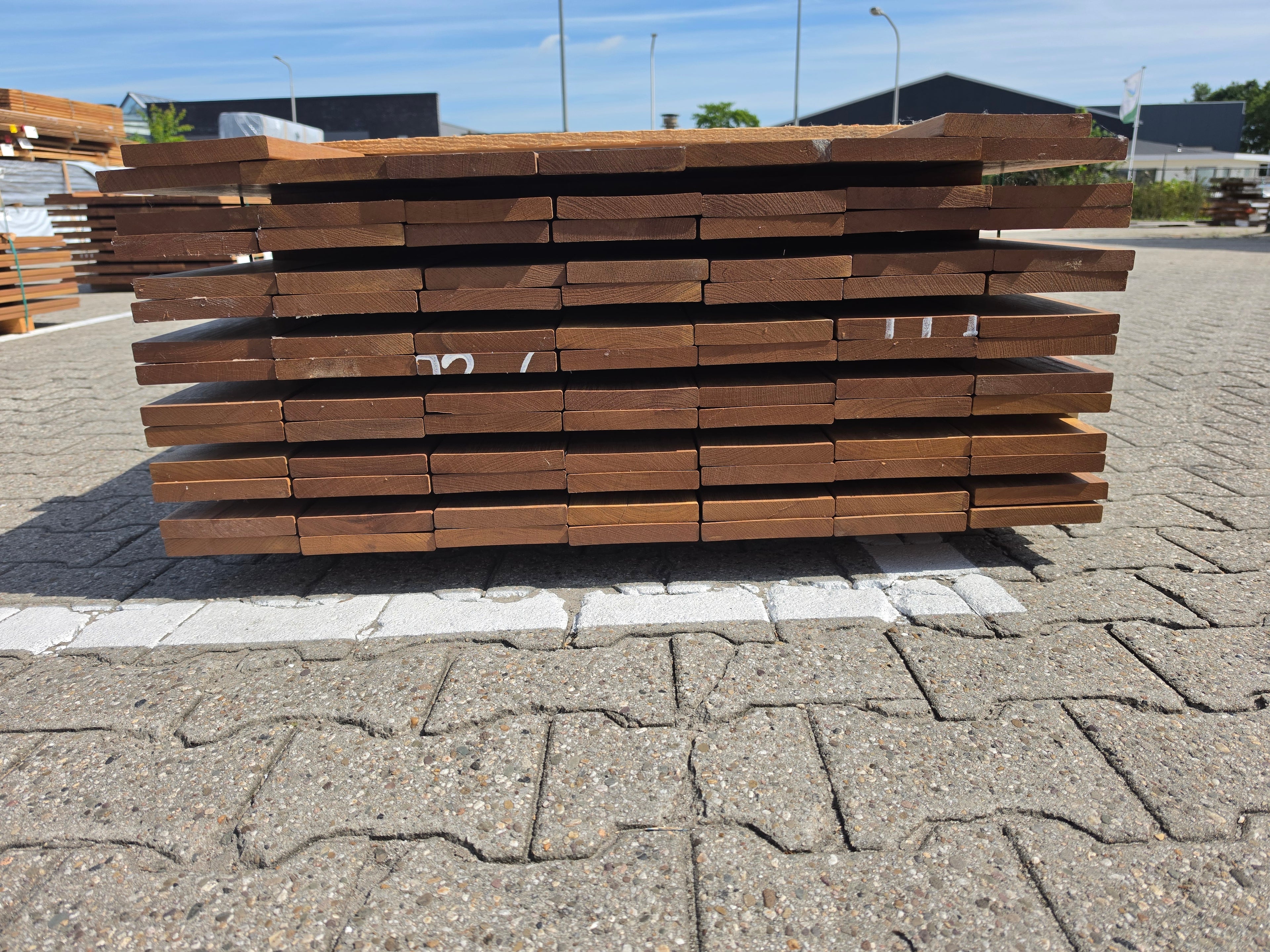 Guyana Ipé Planken Geschaafd - Lengte 185cm, 93 stuks