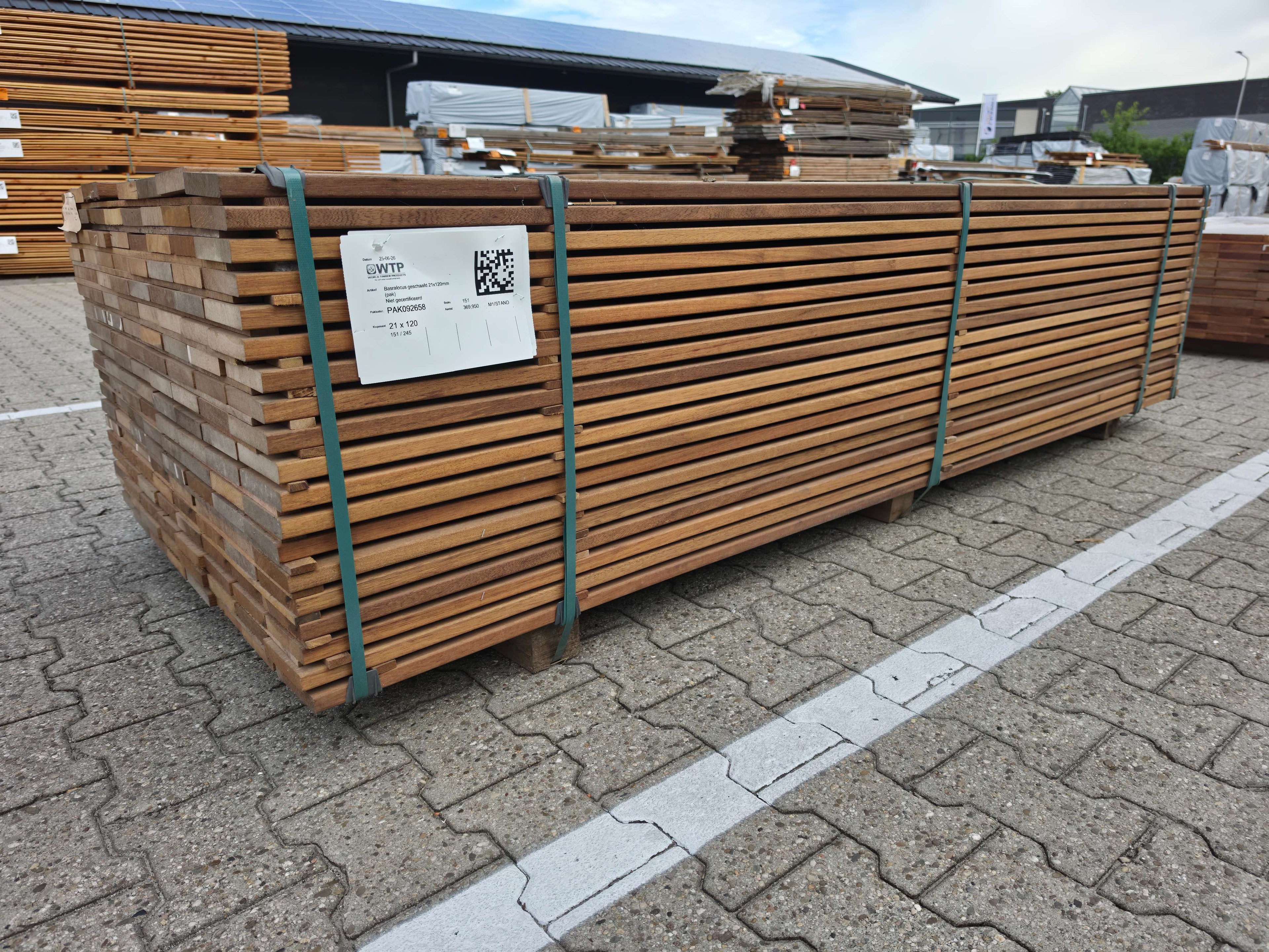 Guyana Teak Geschaafd 21x120mm - lengte 245cm, 151 stuks