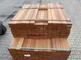 Guyana Teak Planken Geschaafd 27x70mm - Lengte 100-125cm, 347 stuks