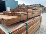 Guyana Teak Latten Geschaafd 27x40mm - Lengte 125-215cm, 292 stuks
