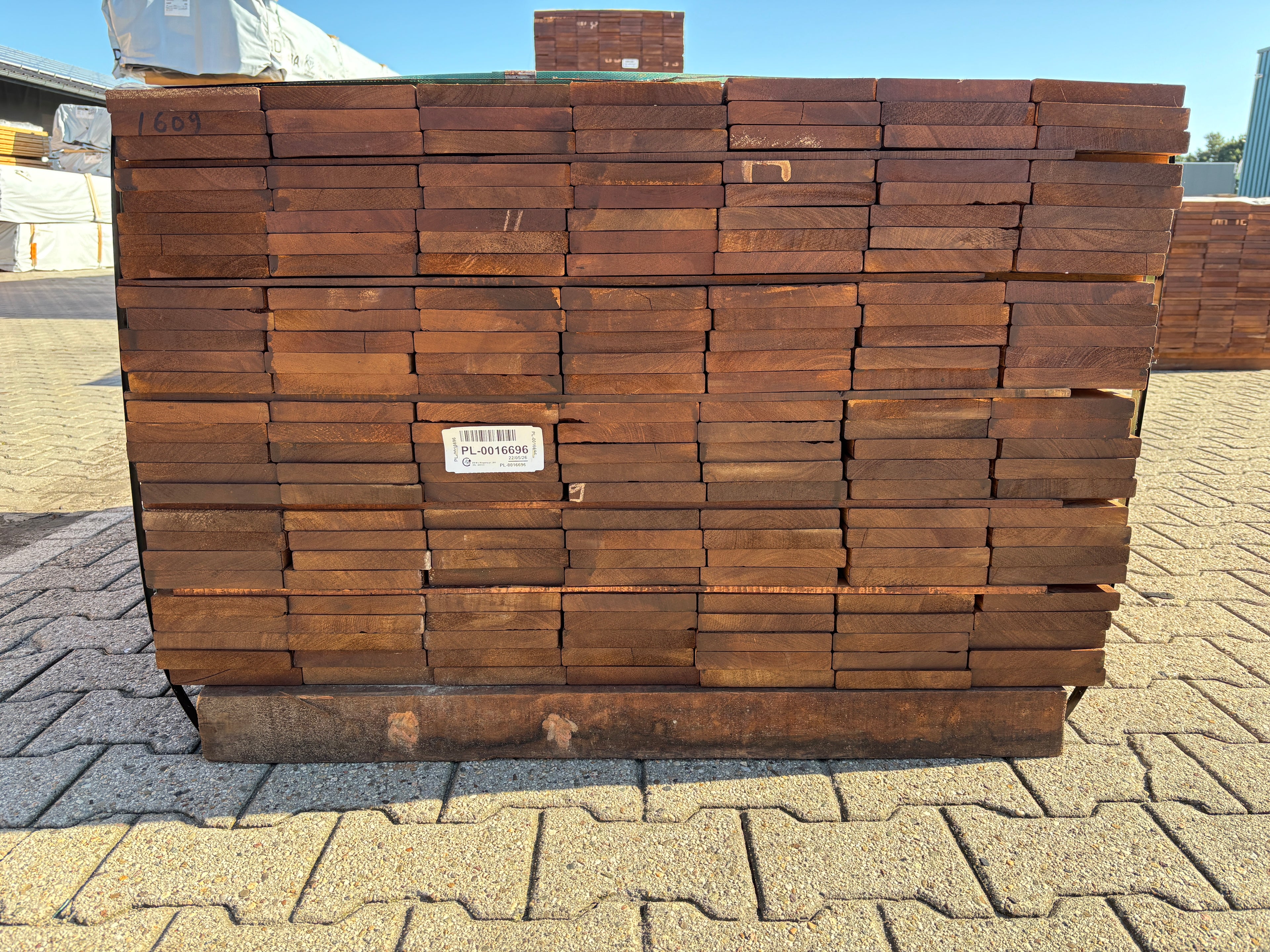 Guyana Teak Planken Geschaafd 21x145mm - Lengte 125cm, 189 stuks