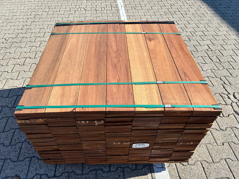 Guyana Teak Planken Geschaafd 21x145mm - Lengte 100cm, 189 stuks
