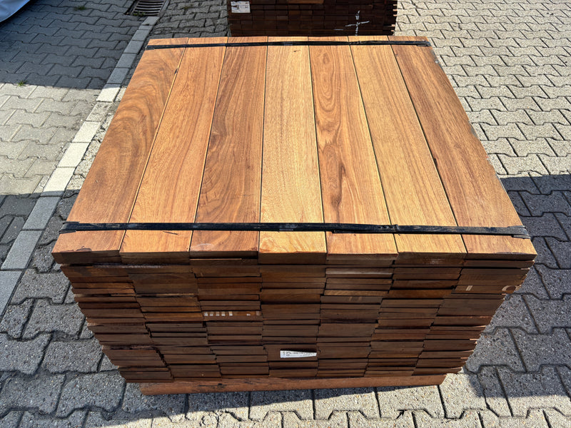 Guyana Teak Planken Geschaafd 21x145mm - Lengte 100cm, 189 stuks