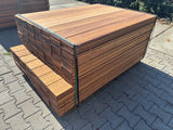 Guyana Teak Planken Geschaafd 21x145mm - Lengte 140-155cm, 196 stuks