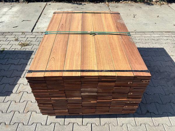 Guyana Teak Planken Geschaafd 21x145mm - Lengte 70-140cm, 357 stuks