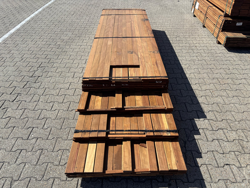 Guyana Ipé Planken Geschaafd 21x70mm - Lengte 245-365cm, 156 stuks