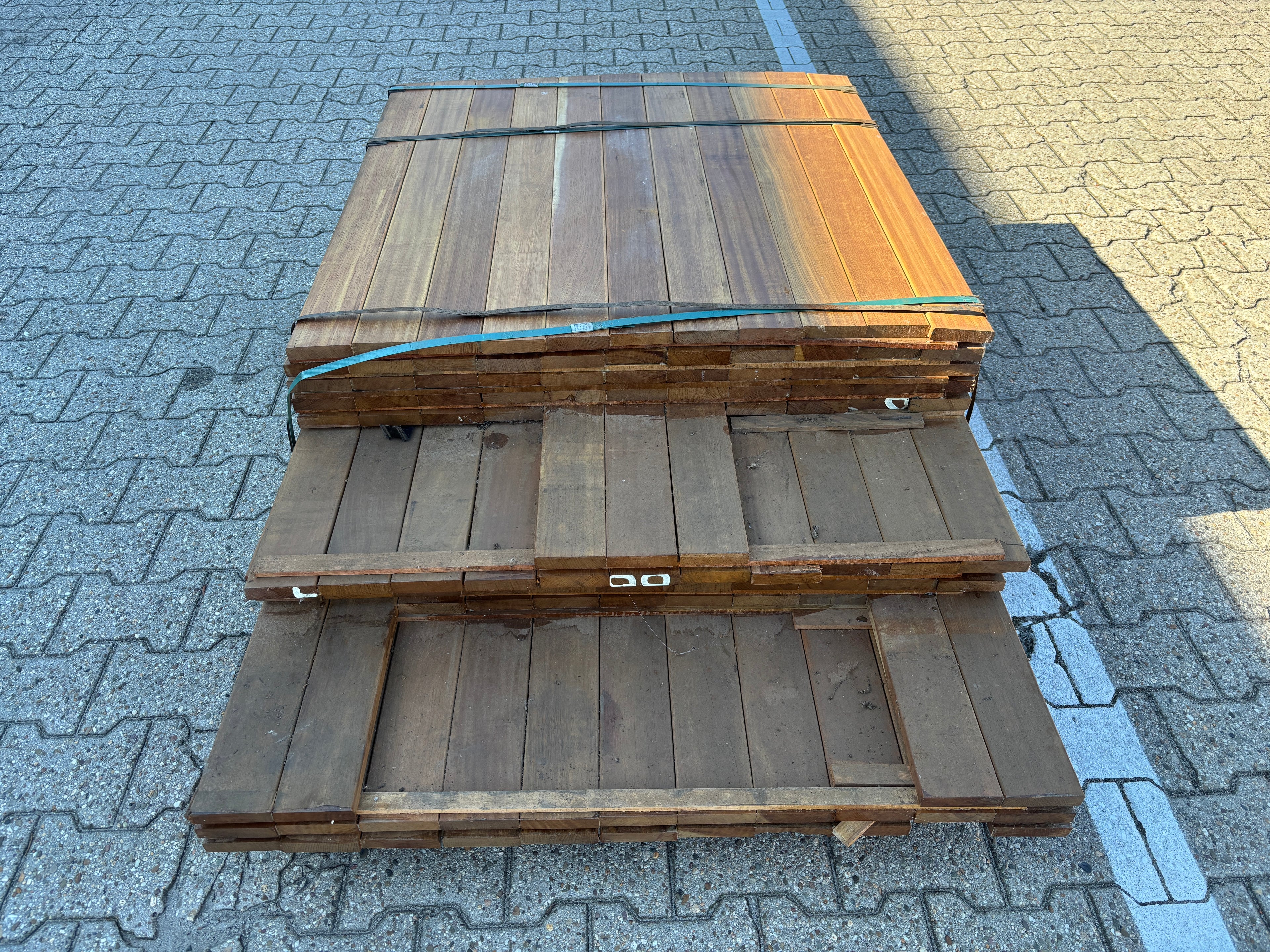 Guyana Ipé Planken Geschaafd 21x90mm - Lengte 65-155cm, 135 stuks