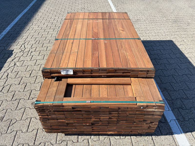 Guyana Teak Planken Geschaafd 25x70mm - Lengte 155-185cm, 230 stuks