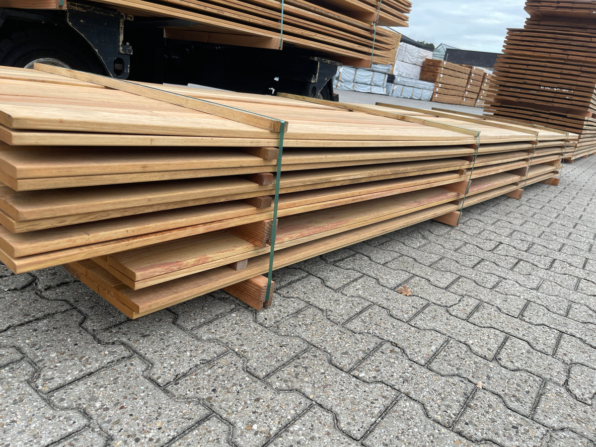 Pakoeli Planken Geschaafd 16x90mm - Lengte 400-450cm, 139 stuks