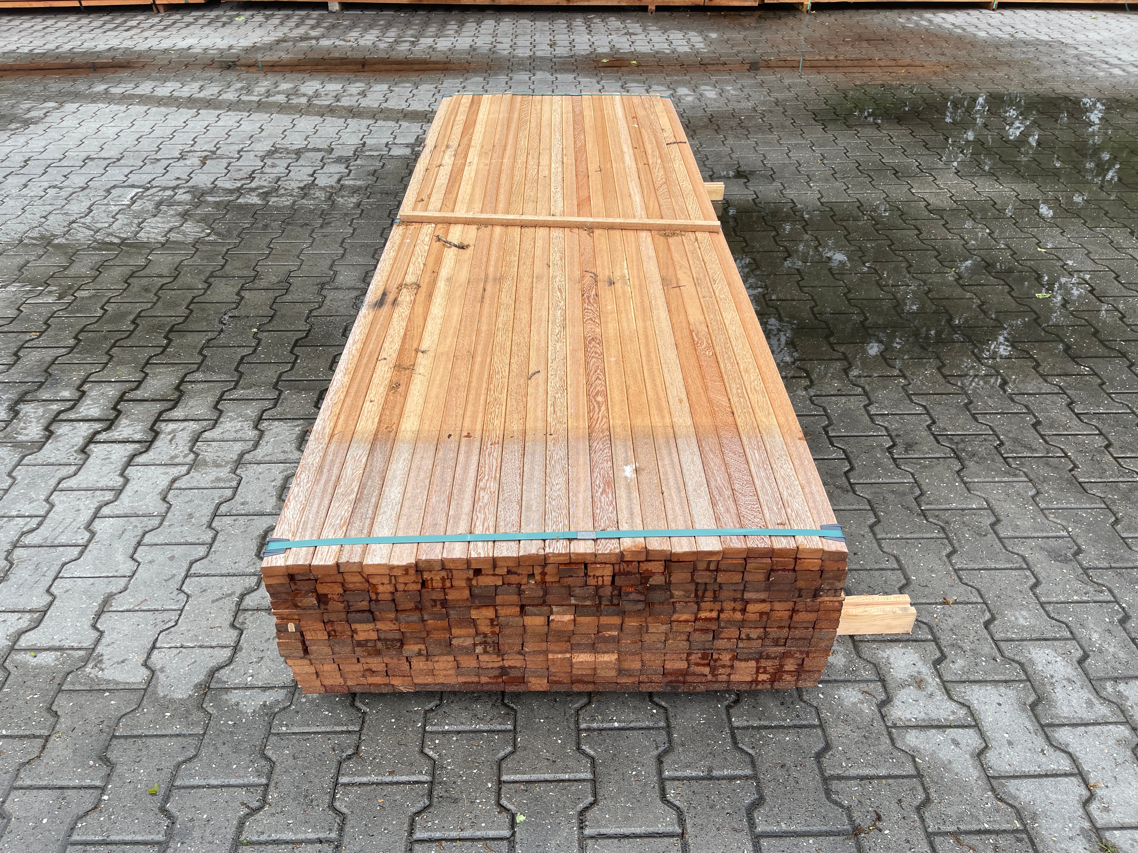 Angelim Pedra Latten Geschaafd 21x40mm - Lengte 275cm, 345 stuks