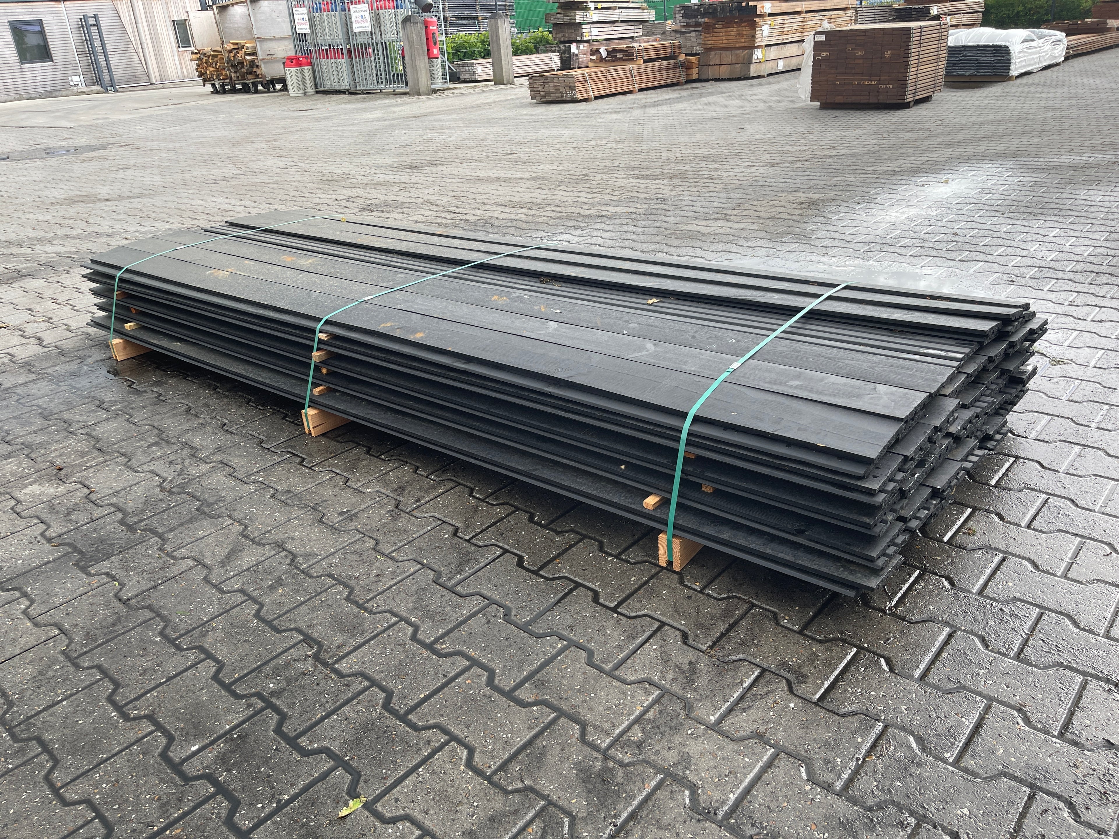 Douglas Design/Triple/Deens profiel Zwart Gecoat 22x142mm - Lengte 300cm, 78 stuks