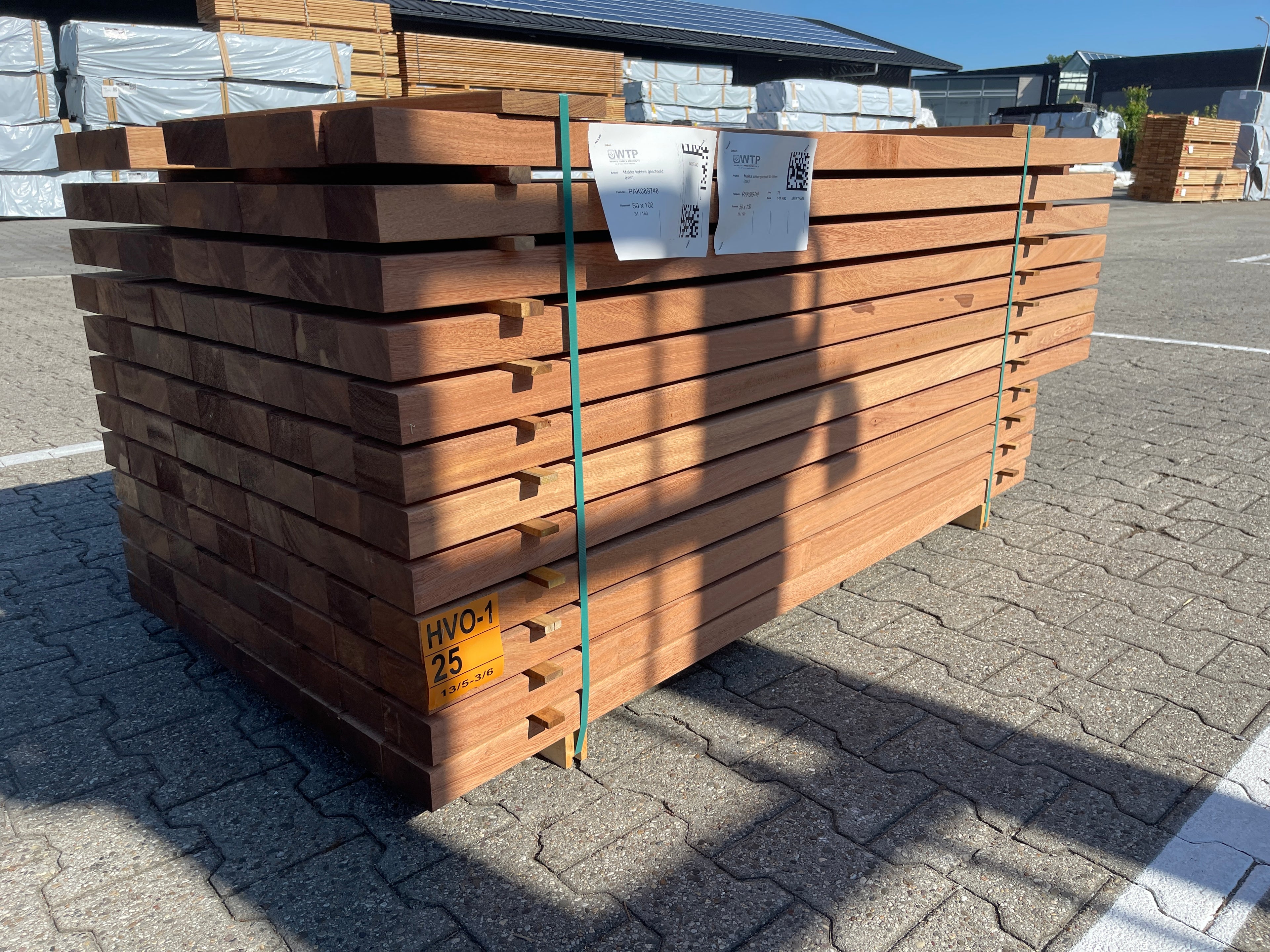 Angelim Pedra Balken Geschaafd 50x100mm - Lengte 31/160cm, 76/190cm