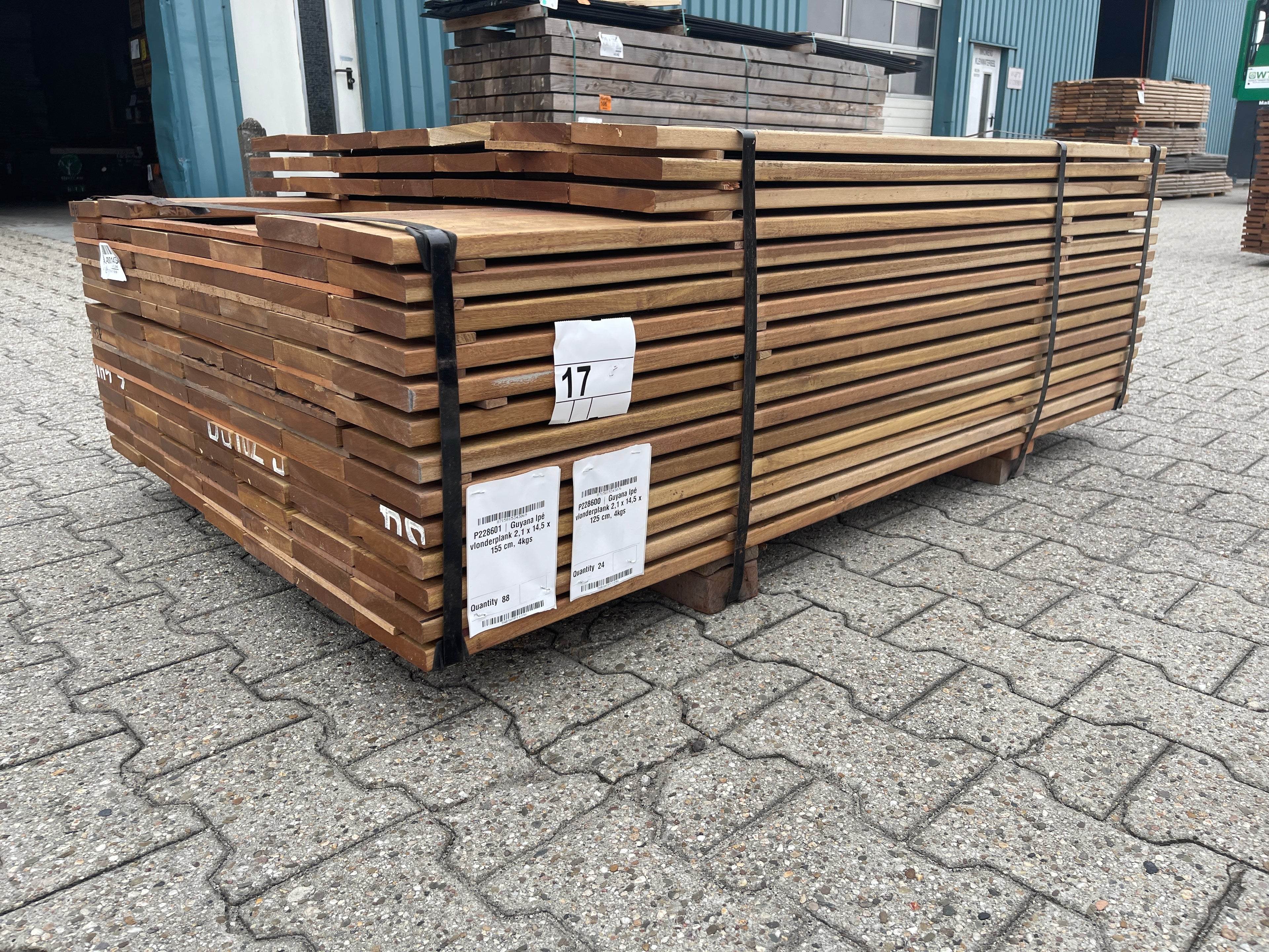 Guyana Ipé Geschaafd 21x140mm (Country Grade) - lengte 24/125cm, 88/155cm