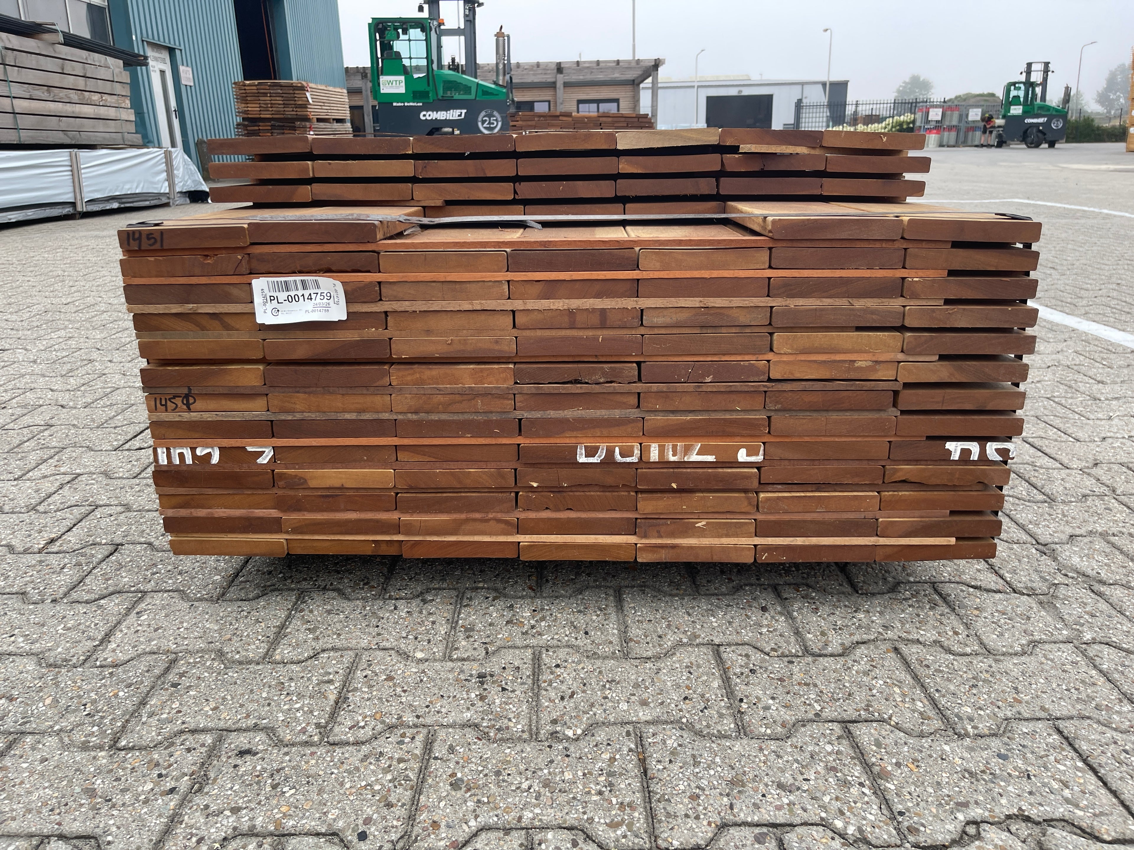 Guyana Ipé Geschaafd 21x140mm (Country Grade) - lengte 24/125cm, 88/155cm