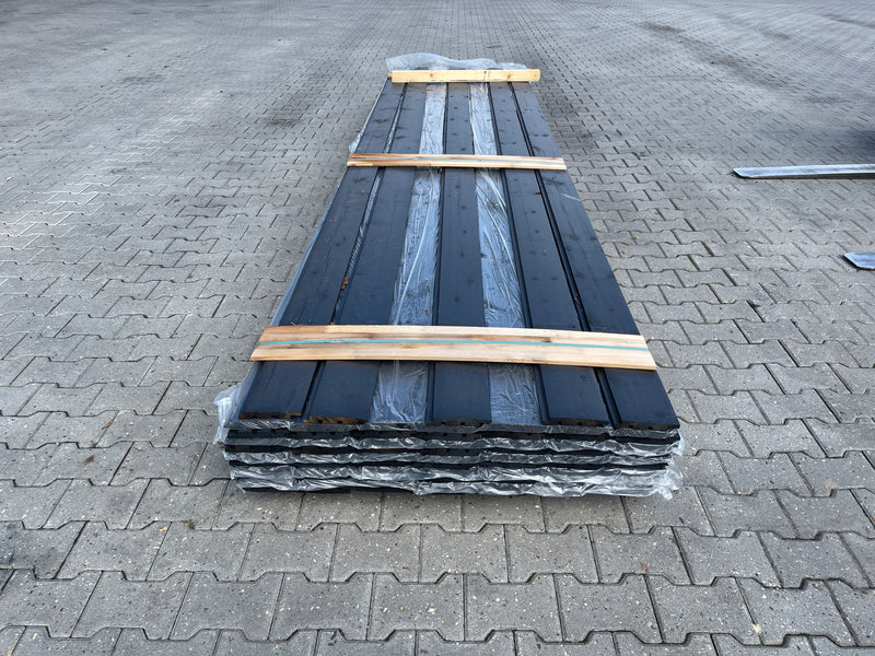 Grenen Design Profiel Zwart Gecoat 21x145mm - Lengte 420cm, 75 stuks