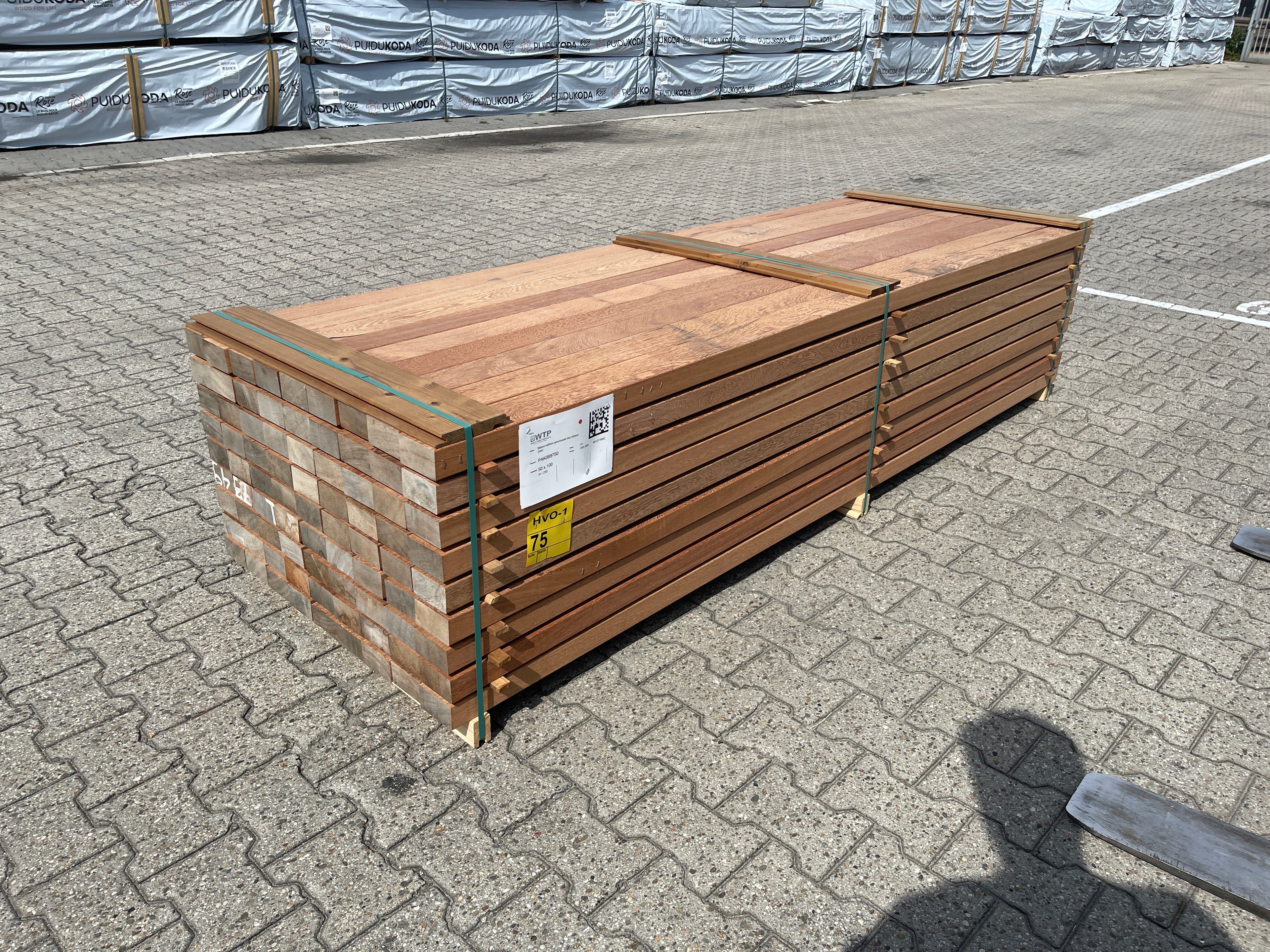 Angelim Pedra Balken Geschaafd 50x100mm - Lengte 250cm, 81 stuks